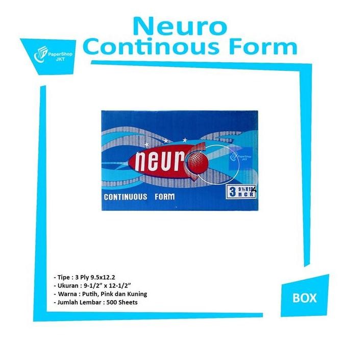 

TERLARIS - NEURO - Continous Form 3 Ply 91/2 x 12/2 ( A4/2 Neuro ) NCR - Box