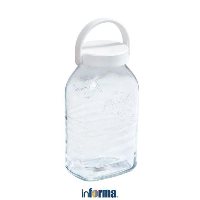TERBARU - GLASSLOCK 2 LTR RETRO STOPLES - PUTIH