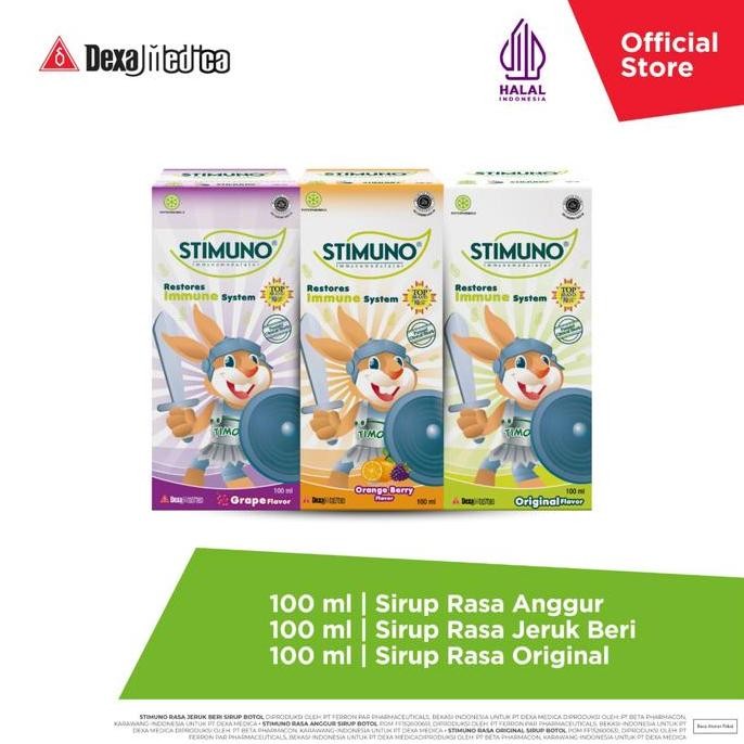 Stimuno Sirup Anggur 100 ml + Stimuno Sirup Jeruk Beri 100 ml + Stimuno Sirup Original 100 ml