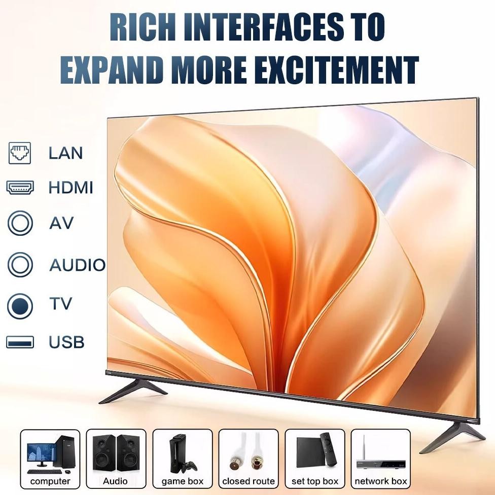 Ready Stock Lij-56 Tv Android Smart Tv 32 Inch Android Tv 43 Inch With Tsunami Warning 4K Lcd 4+64Gb