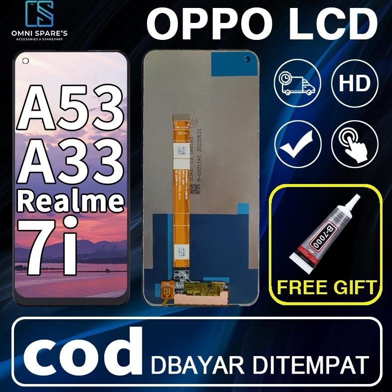 Lcd For Oppo A53 / Realme C17/ Realme 7I /A33 Fullset Layar Hp Touchscreen Asli New Copotan
