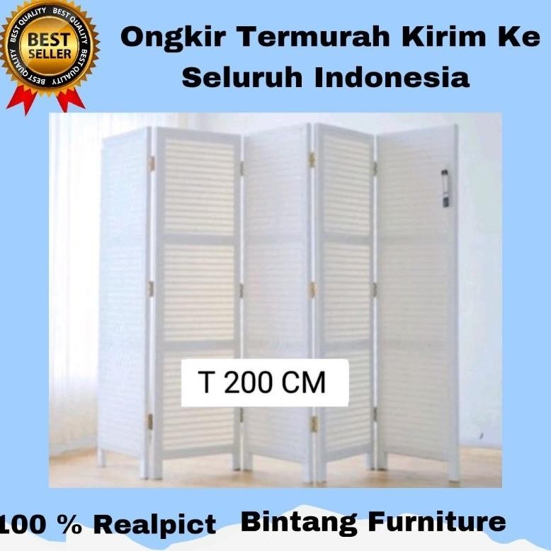 ( TINGGI 2 METER )Sketsel Ruangan Rotan Sintetis Partisi Sekat Ruangan Minimalis Murah