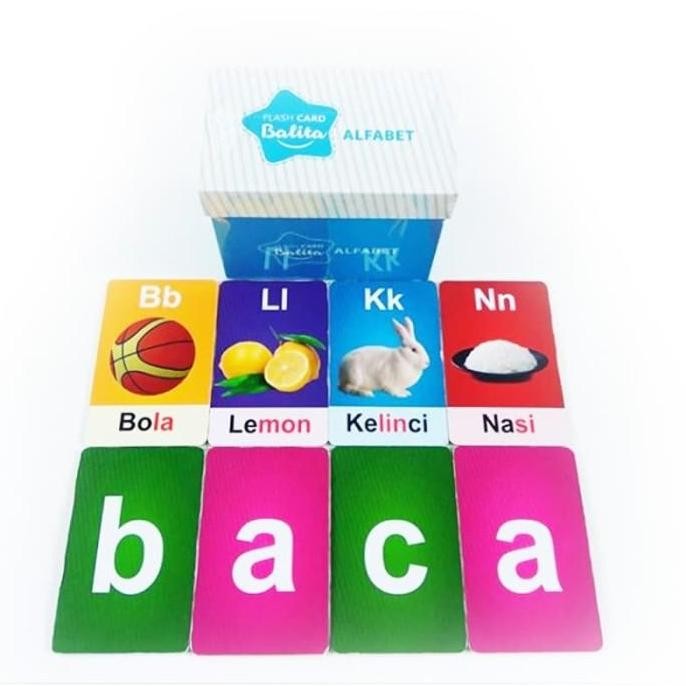 (Good) FLASH CARD BALITA, KARTU BELAJAR MEMBACA, KARTU BELAJAR HURUF