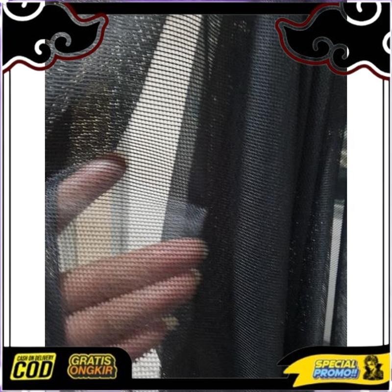 Trending Per Mtr Jala Lemas Hitam, Furing Jaket / Furing Celana / Kain Furing / Kain Jala / Daleman 