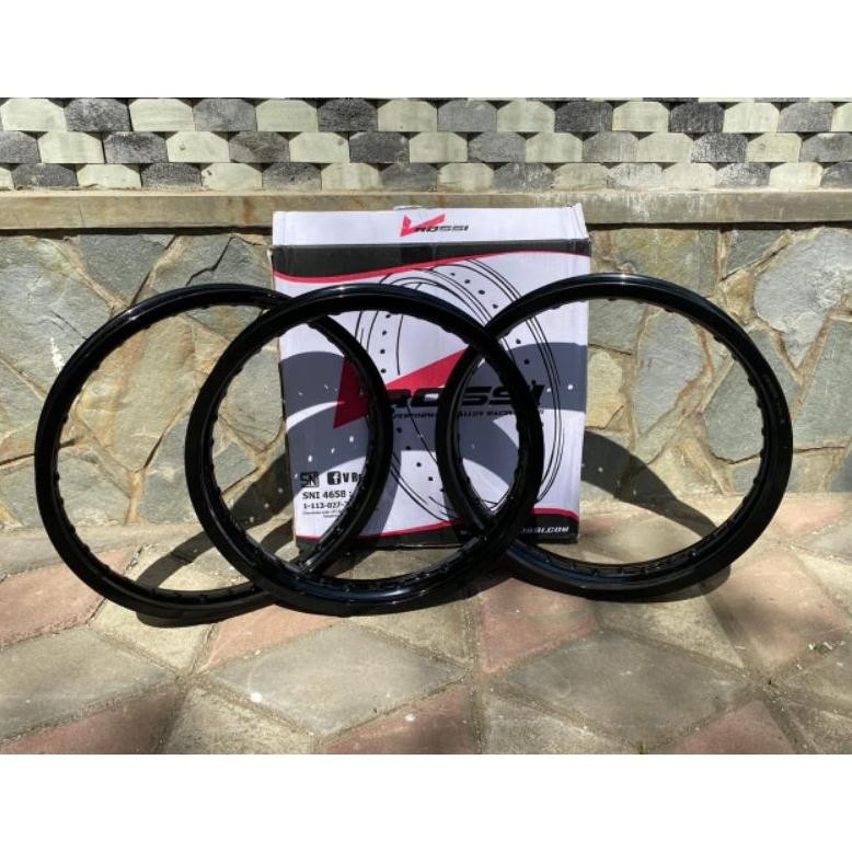 Original Velg Pelek Rossi Vrossi Wm Hitam Glossy Hitam Gilap Size 120 140 160 185 215 Ring 17 Sale