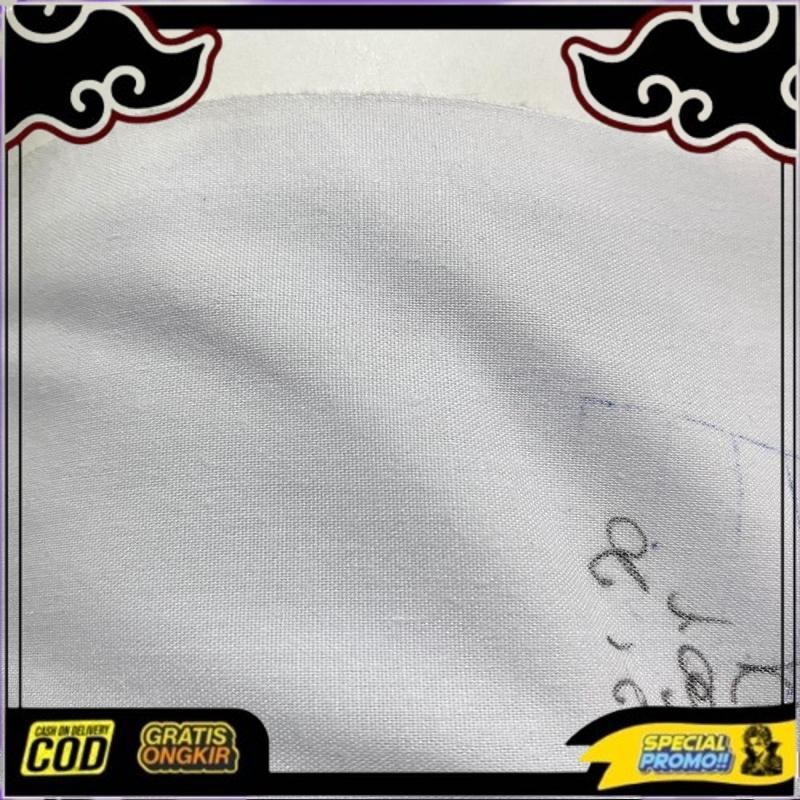 Cuci Gudang ( Per Setengah Meter ) Kain Tetoron Katun Putih Tc Kamatex Lebar 115 Cm Meteran Bahan Ba