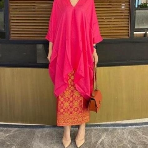 (Good) BLOUSE KAFTAN TUNIK ARUNA VISCOSE SEMI SUTRA (hanya atasan)