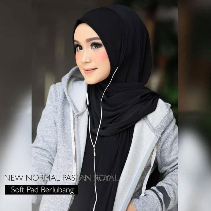 (Good) Hijab Instan Pashmina Instan Royal New Normal Variasi Lubang Telinga / Pasmina Masker