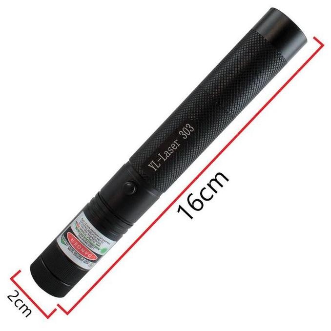 Laser Senter Pointer Hijau Re Dengan Batre Dantempat Cash Batrai - Senterlaser-303 Baterai Biru Hita