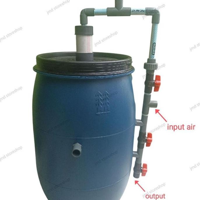 Filter Air Drum 60L/80L Pipa 3/4" (Aerasi Venturi) Filter Air Tinggi Zat Besi / Filter Drum / Filter