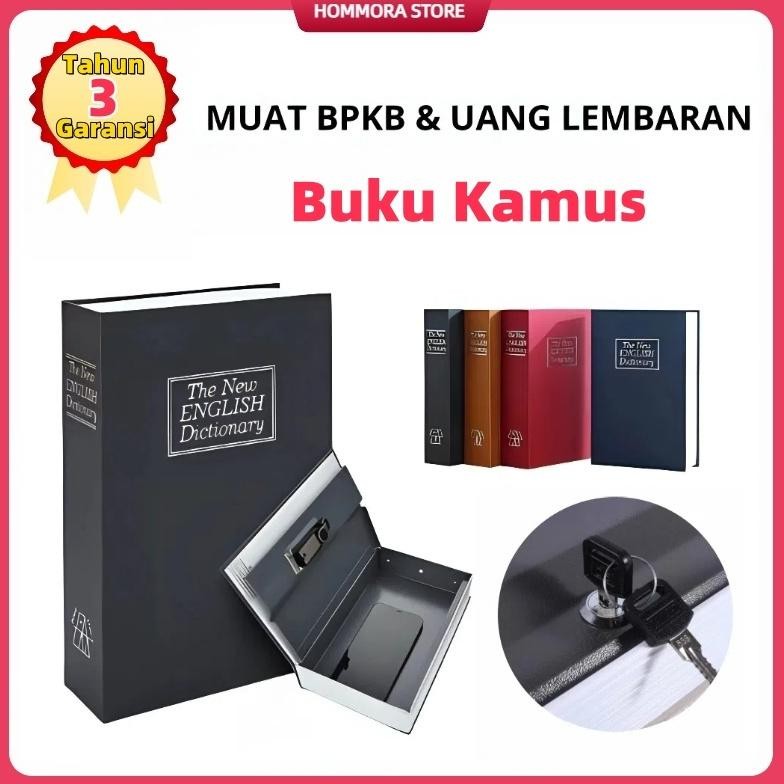 Brankas Buku / Brankas Bentuk Buku Novel / Brankas Buku Mini / Book Safe Kunci Manual / Kotak Penyim