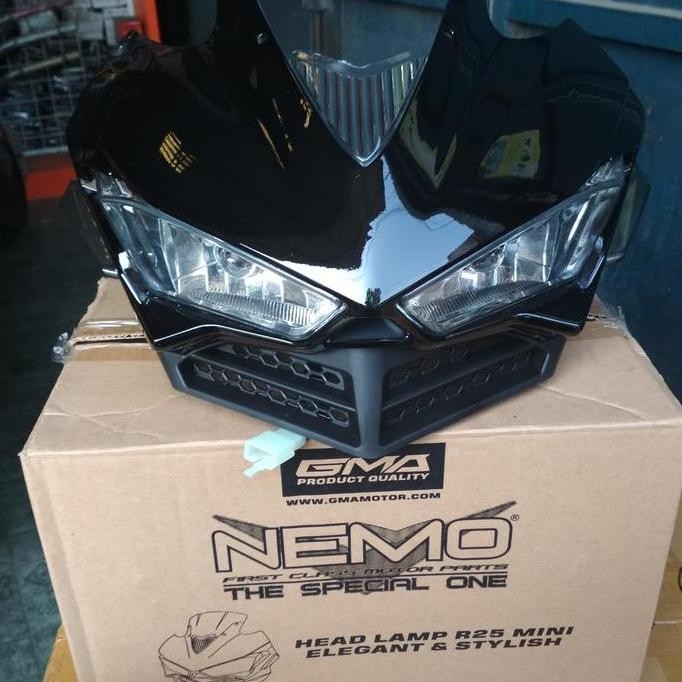 kedok/headlamp/reflektor model R25 mini universal semua motor termurah