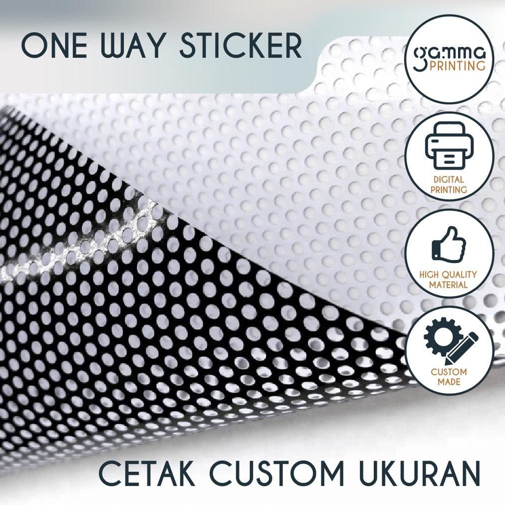 ACH - Cetak sticker one way vision Custom sticker kaca Kaca Mobil