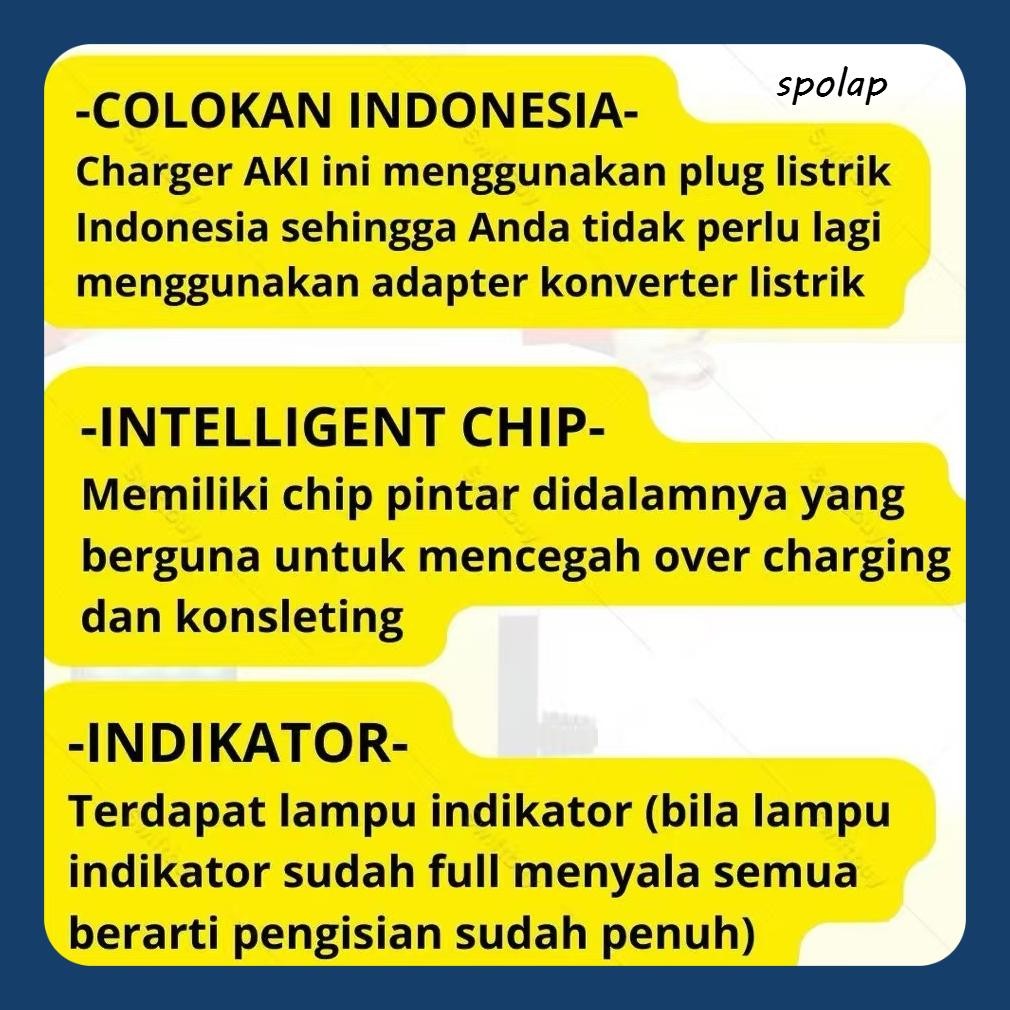 Gratis Ongkir Xtra Lnb-1217 Charger Aki Portable 12V 2Ampere/Cas Aki Motor & Mobil Alat Pengisian Da