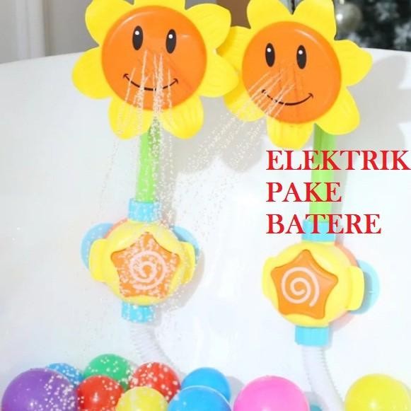 Shower Elektrik Mandi Sunflower Mainan Mandi  Anak Dan Bayi Motif Unik Matahari