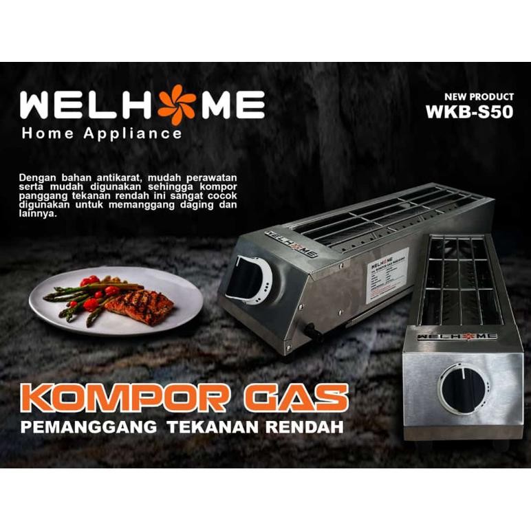 Welhome Kompor Gas Panggangan Bakaran Sate Bakso Ayam Ikan Bakar