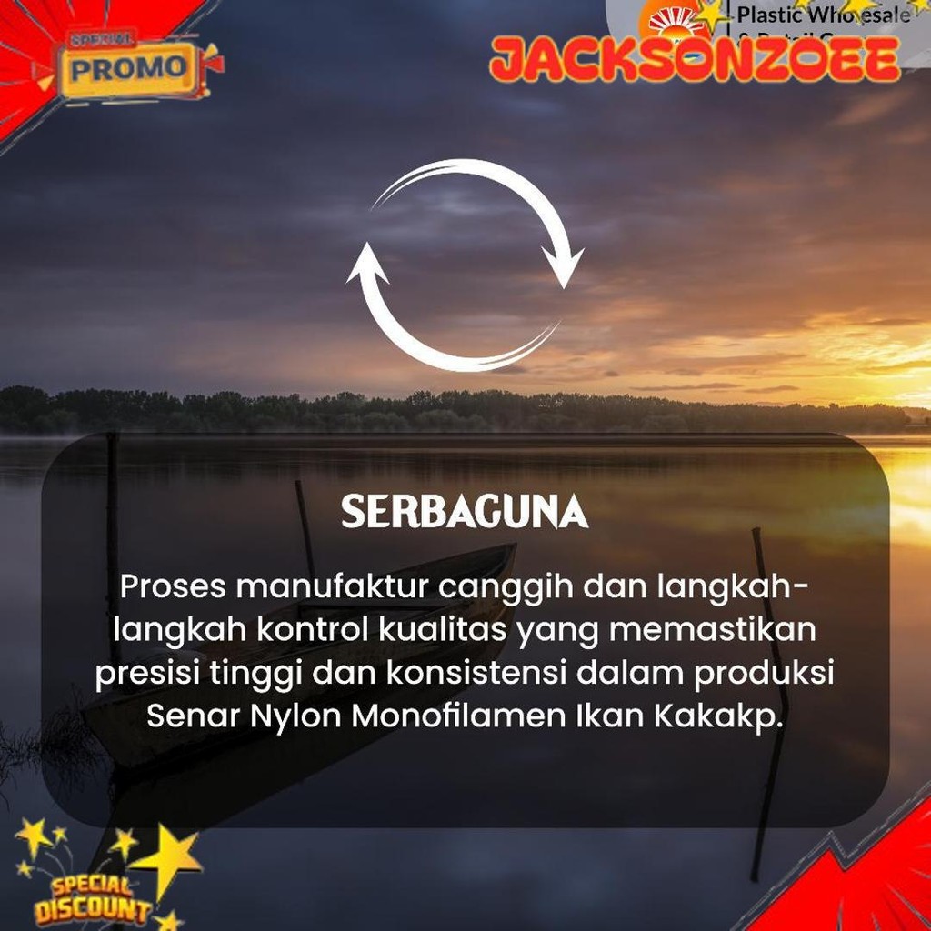 Viral Senar Cap Ikan Kakap  Ukuran 5000 (140)  per Roll /Tali Senar Pancing / Senar Layangan