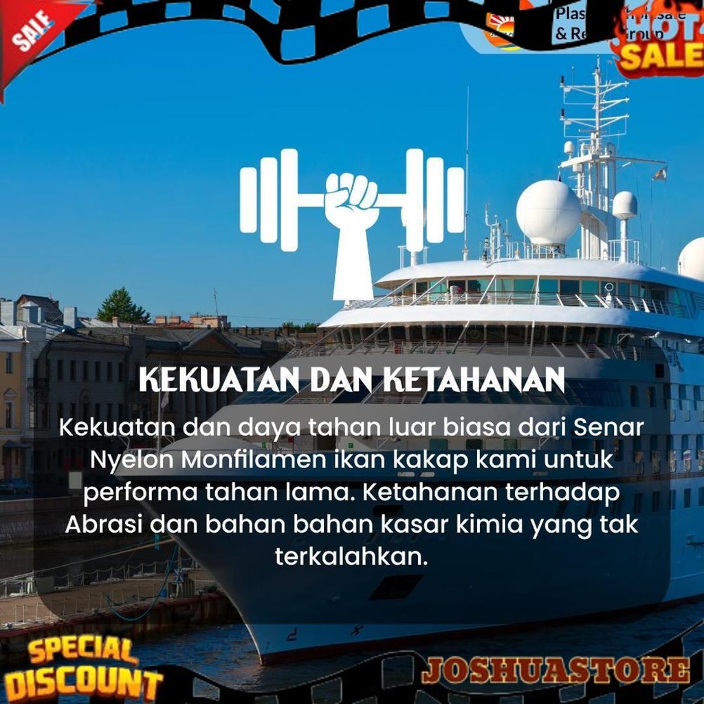 Terlaris Senar Cap Ikan Kakap  Ukuran 5000 (140)  per Roll /Tali Senar Pancing / Senar Layangan