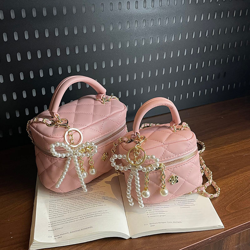 Tas Selempang Mini Fashion Quilted Rantai Bucket Gaya Chanel Mewah