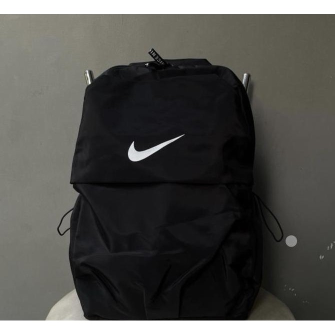 Tas Ransel NIKE Basic Swoosh Logo Original Black Backpack W0