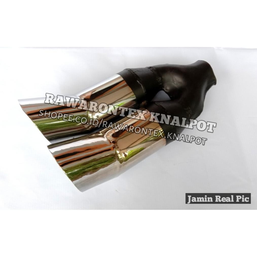 Knalpot Mobil Racing Zigen 5Zigen Cabang Chrome Murah