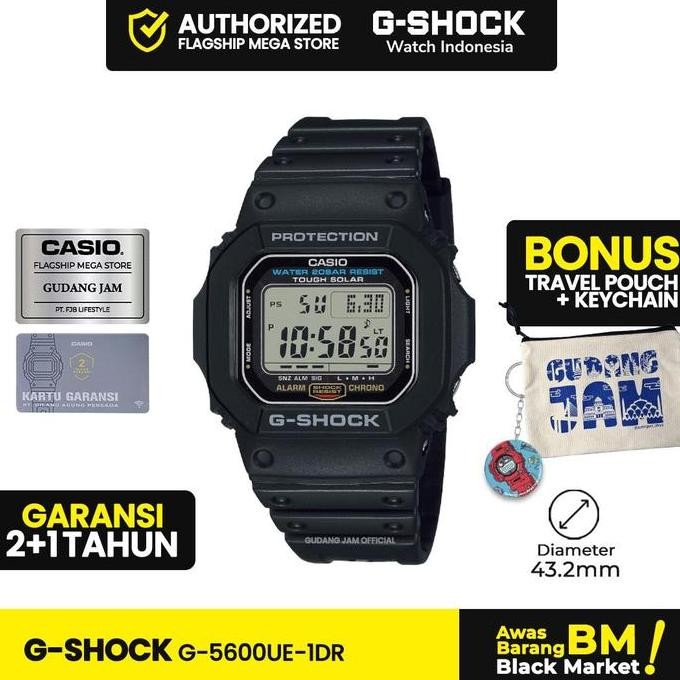 G-Shock Gshock G-5600Ue-1Dr G-5600Ue G-5600 G5600Ue G 5600Ue   Waterproof Watches Kaca Stainless