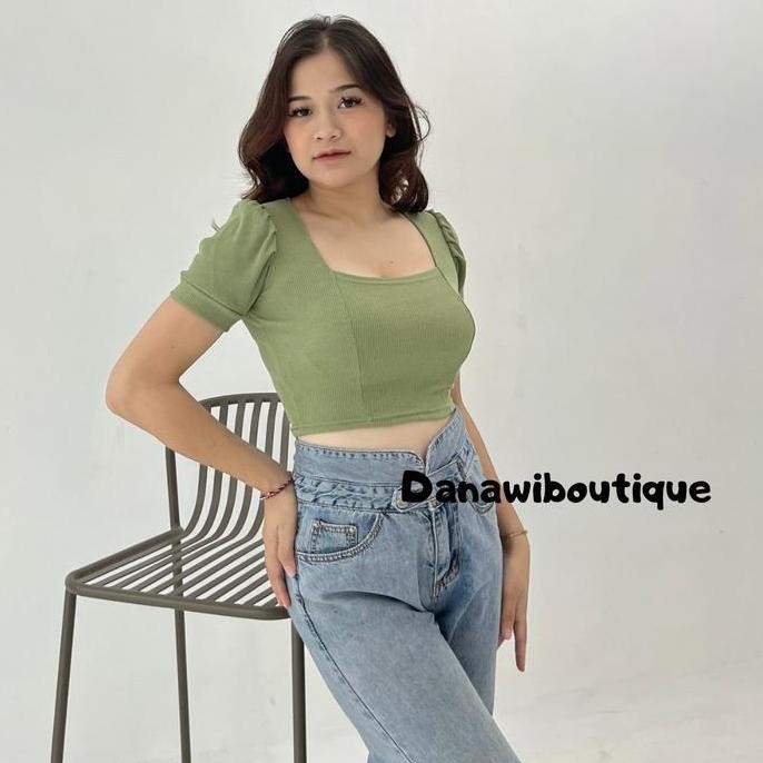 VELICIA CROP TOP RIB SANTAI