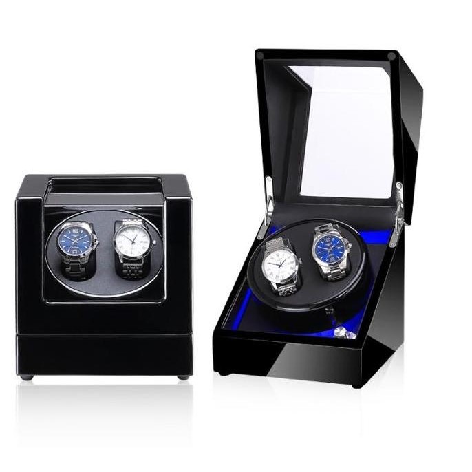 Watch Winder Display Kotak Jam Tangan Pemutar Automatic Auto 2 Hampers Gift Hadiah Pria Lelaki