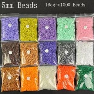 (Best) 5.5 mm Perler Beads Refill Pack 24 Color Hama Beads Refill Beads 1000