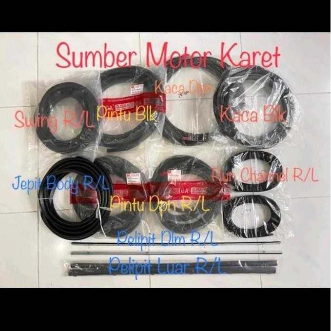 Paket Lengkap Karet Pintu dan Karet Kaca Mobil Suzuki Jimny Super Jimny Katana