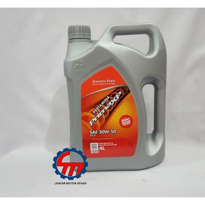 Oli Pertamina Prima XP SAE 20W-50 4 Liter Asli Original