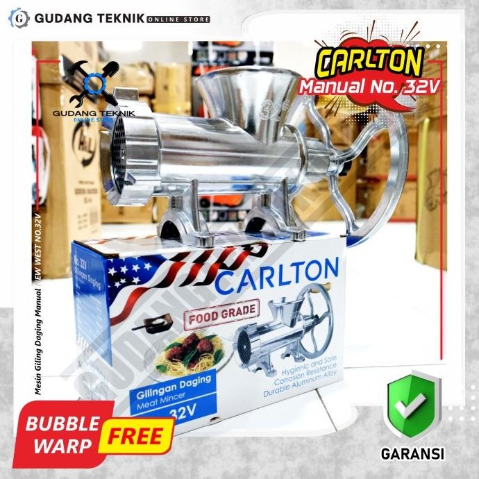Gilingan Daging MANUAL NO.32V CARLTON / Meat Mincer Manual Penggiling Daging Putar Giling Daging No.