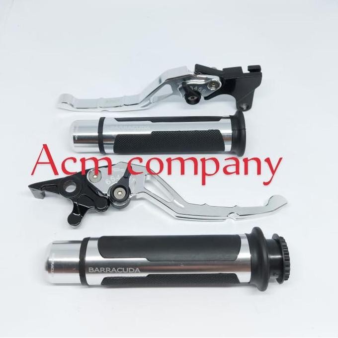 DF284>> PAKET VARIASI HANDLE REM CNC+GRIP BARACUDA JALU MIO SOUL-SPORTY-SMILE