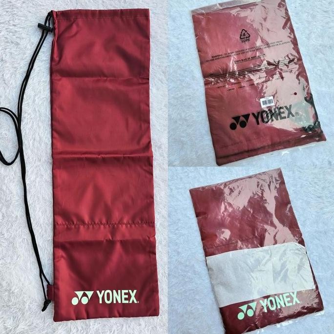 TAS SERUT BADMINTON KAIN ANTI AIR ORIGINAL YONEX WATERPROFF MAROON BULU TANGKIS COVER