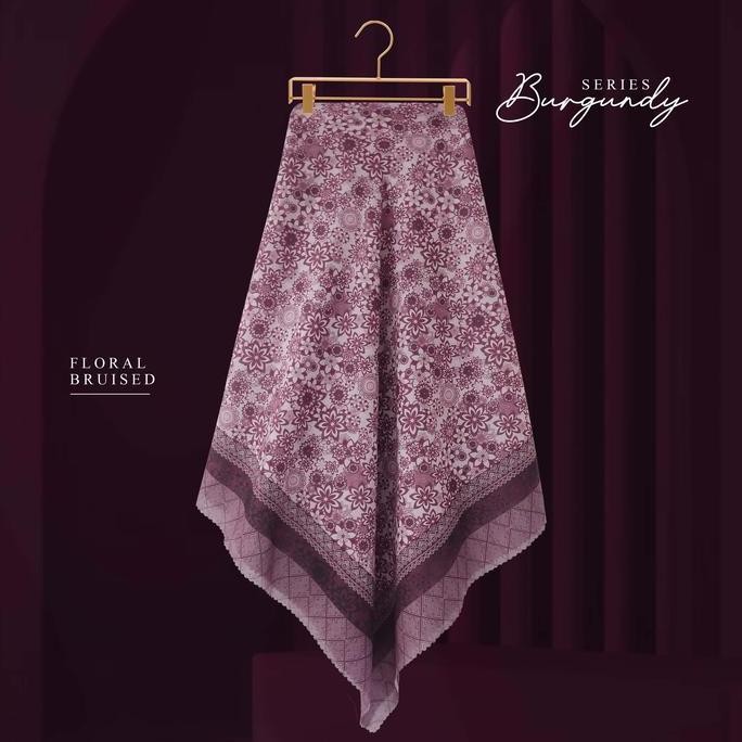 (Good) Hijab Segi Empat / Syari Motif /Jilbab Jumbo  Burgundy Series 140x140, 130x130 & 120x120