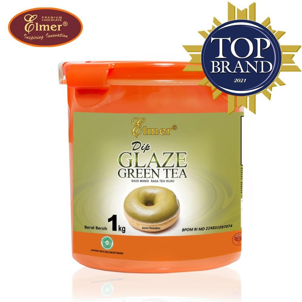 

TERLARIS Elmer Dip Glaze Greentea 1 kg | Topping Donat | Selai Roti Siap kirim