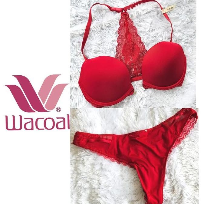 BRA SET WACOAL THONG SEXY RED (VICTORIA SECRET LASENZA  SORELLA LULUDI