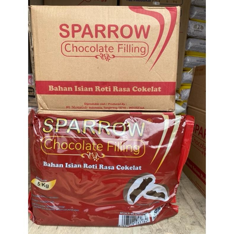 

TERMURAH SELAI COKLAT SPARROW FILLING 5kg | SLAI COKLAT | COKLAT ISIAN ROTI Siap kirim
