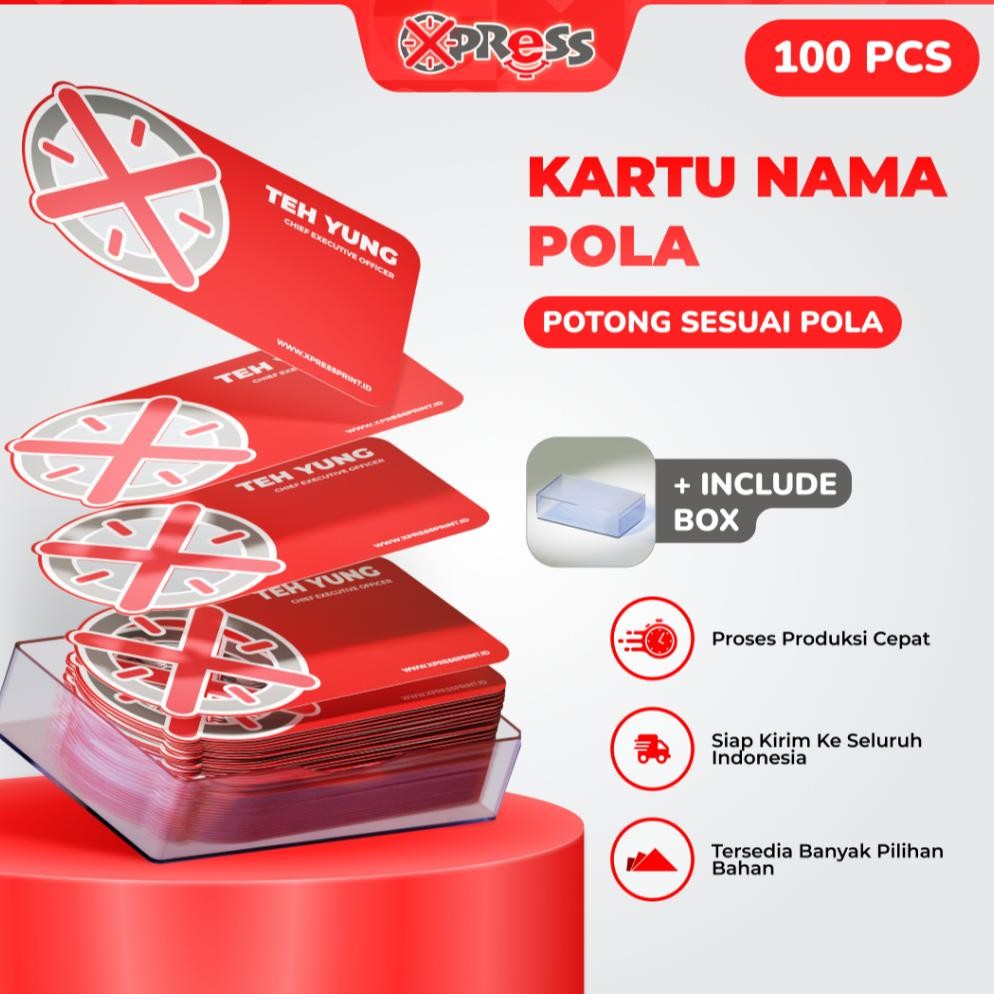 Cetak Kartu Nama Pola / Kartu Nama Cutting Pola / Kartu Nama Murah