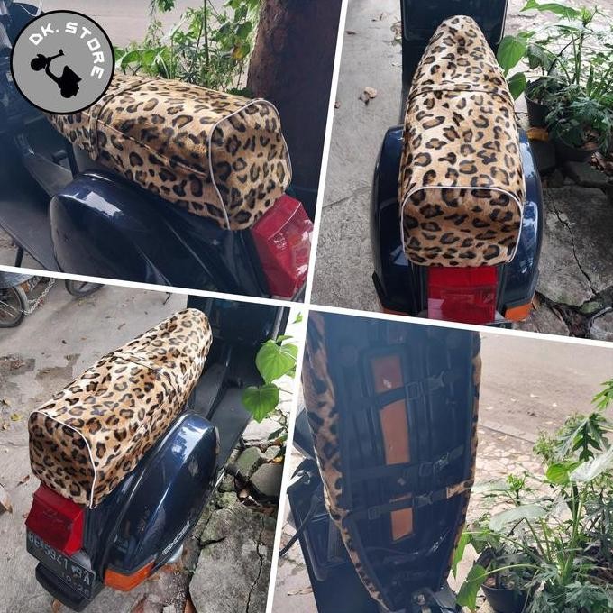 TERMURAH - Vespa cover jok excel leopard Vespa 150 excel 200 excel