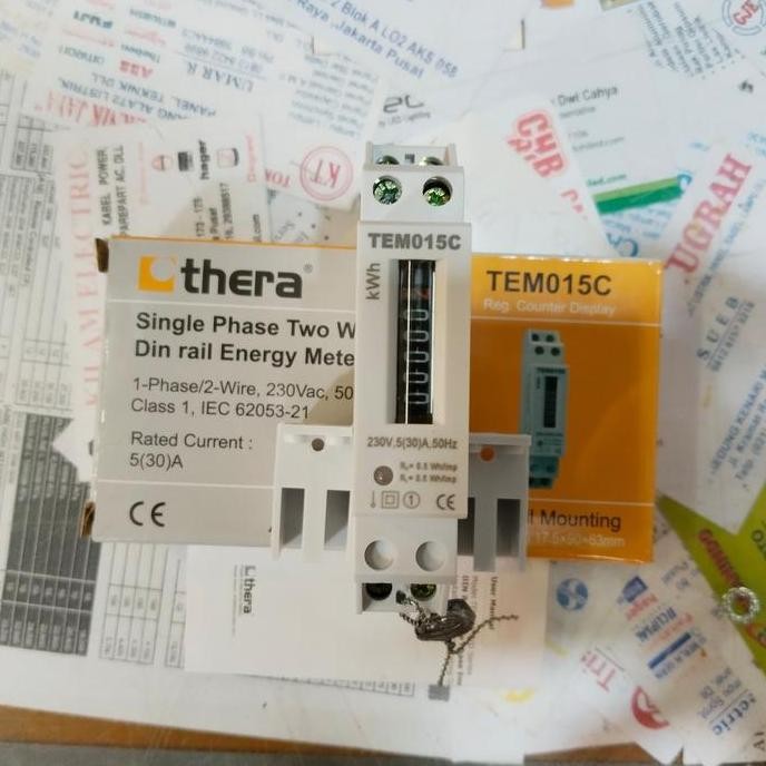 KWH METER ANALOG THERA TEM015C 1 PHASE MERK THERA RANGE 5 (30)A ORIGINAL DAN TERPERCAYA