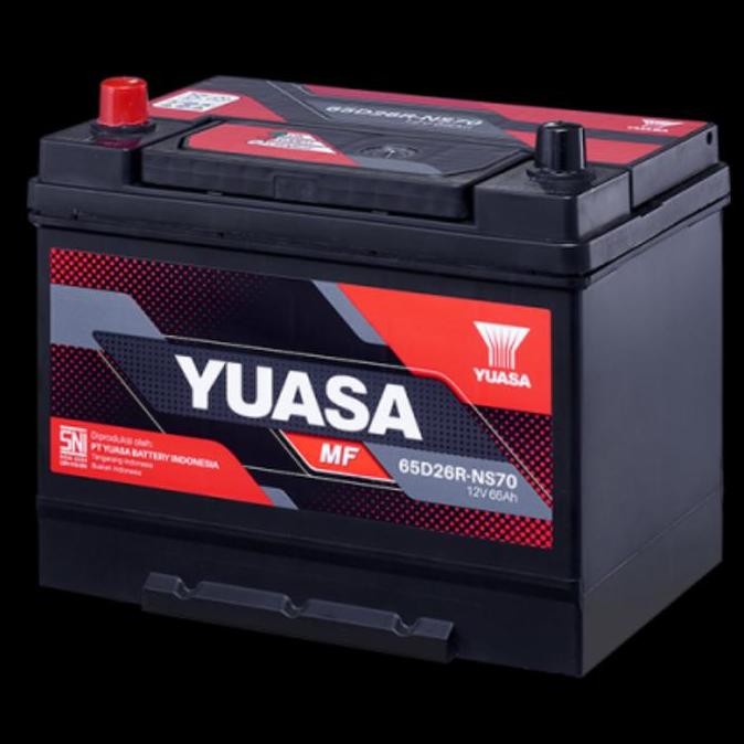 TERBARU - Yuasa MF Maintenance Free NS70 NS-70 65D26R Accu Aki Mobil Kering 12 Volt 65 Ampere Ah Che