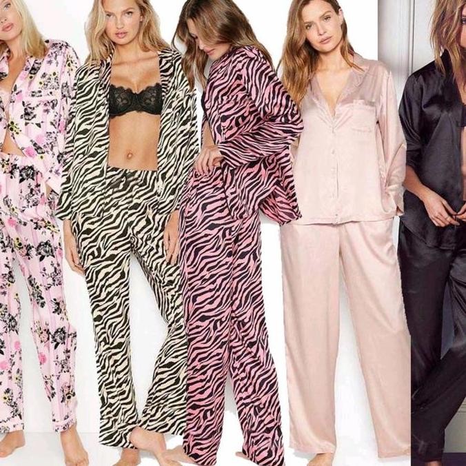 SET SETELAN VS VICTORIA SECRET BAJU TIDUR VICTORIAS PIYAMA PANJANG