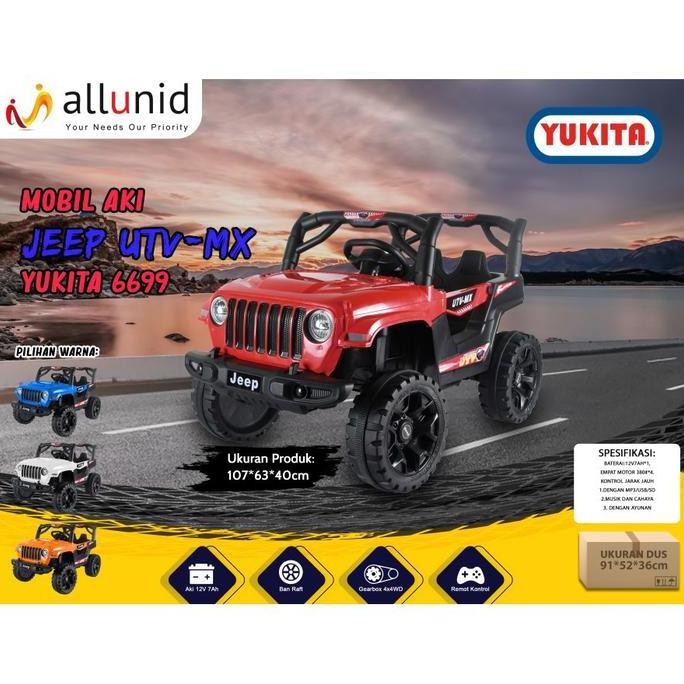 BEBAS ONGKIR - Mobil aki anak JEEP UTX MX Yukita 6699 UTV-MX