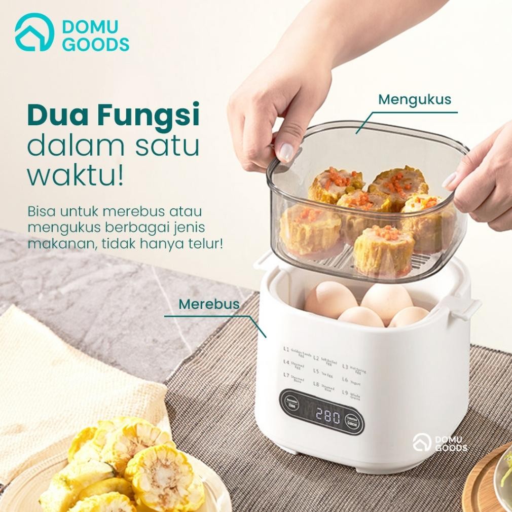 Bisa Cod Domu Mini Egg Steamer / Electric Steamer Multifungsi / Kukusan Listrik / Alat Masak Praktis
