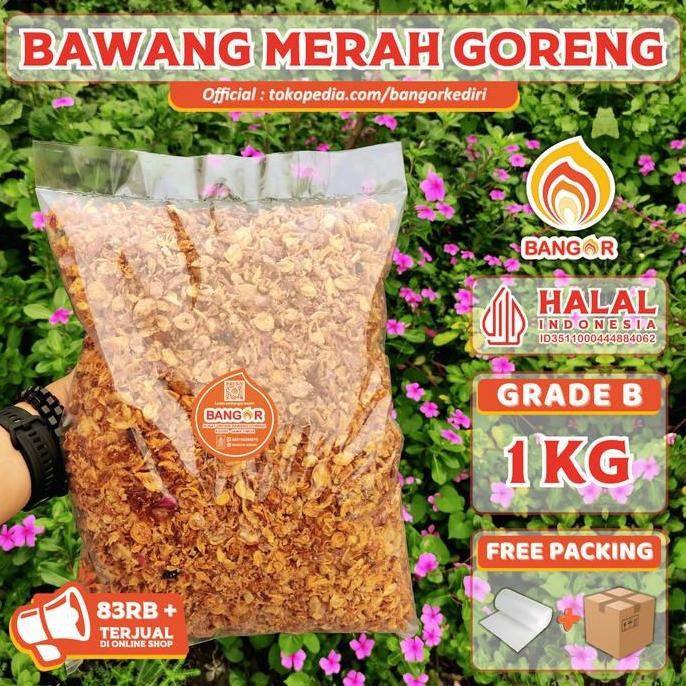 (Best) GROSIR [ 1 kg ] Bawang Merah Goreng / Brambang Goreng, Grade B