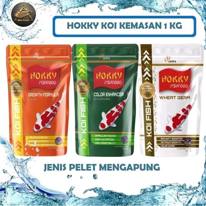 {PELET HOKKY KOI 1 KG} PELET HOKKY GROWTH HOKKY SPIRULINA 1 KG PELET IKAN KOI MAKANAN IKAN KOI HIGH 