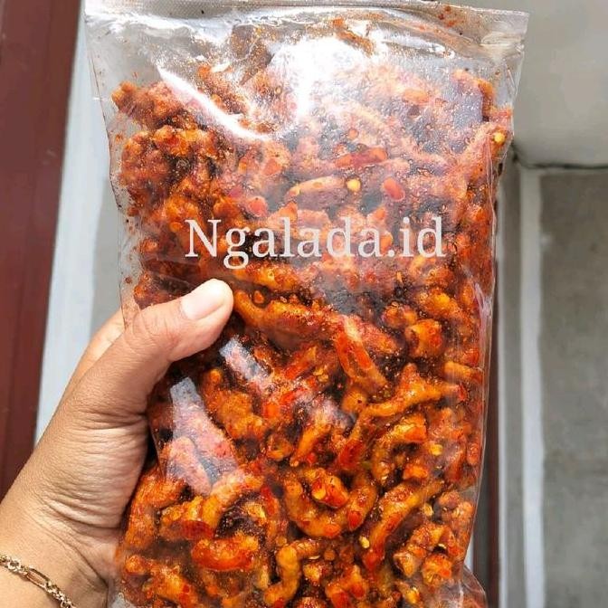 

New Usus kirispi 1kg /usus crispiy bumbu pedas daun jeruk Crispy Makanan
