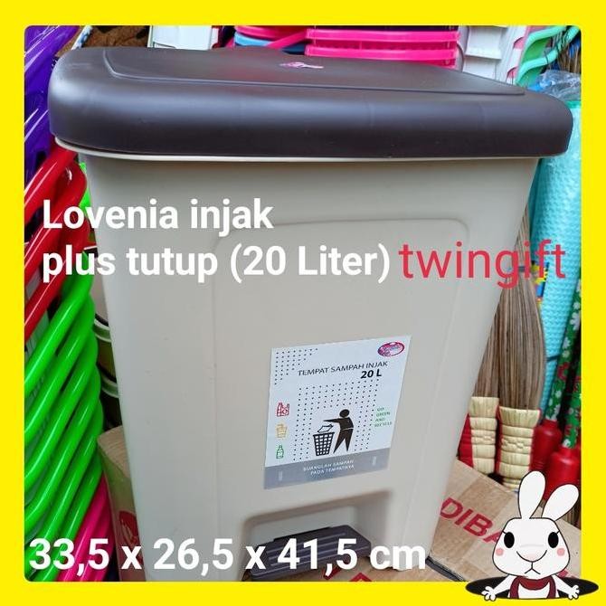 Tempat Sampah Tutup Injak Besar, (20 Liter)