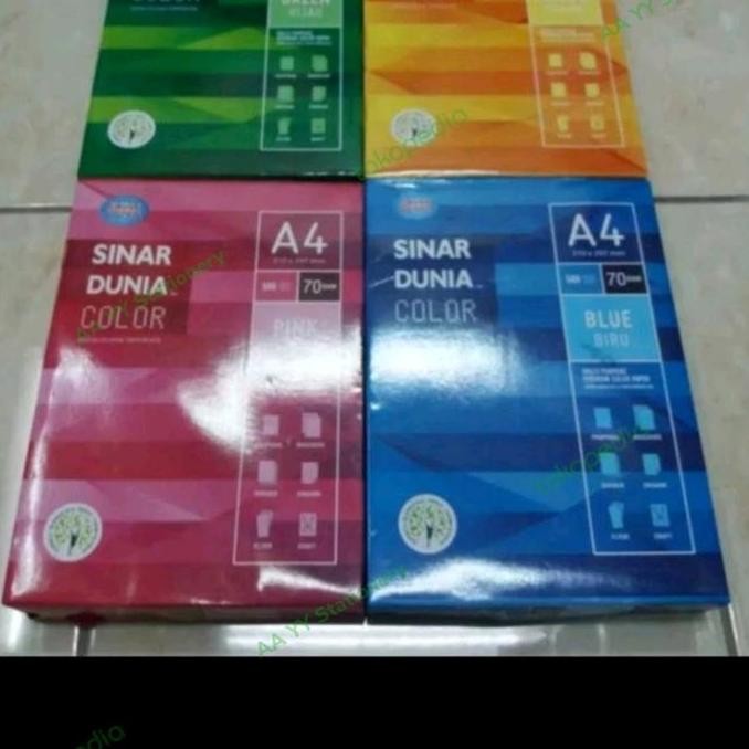 Hvs Warna Sinar Dunia A4 70 Gram